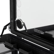 Plus Black Portable Makeup Station With LED Mirror & Bluetooth Speakers