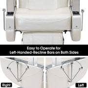 BarberPub Reclining Barber Chair, All Purpose Hydraulic Salon Chair for Barbershop 9206