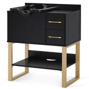 Shampoo Backwash Sink Station for Storage, Salon Shampoo Cabinet with Shampoo Bowl 7135