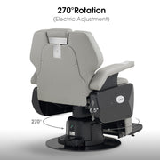 BarberPub Electric Barber Chair, Reclining Salon Styling Chair for Hair Stylist 9108