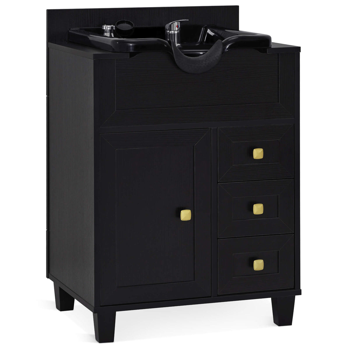Barber Textured Embossed Storage Shampoo Station, Hair Salon Shampoo Backwash Equipment 7131
