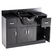 Barber Shampoo Storage Station for Hair Stylist, Salon Beauty Equipment with Backwash Sink 7139