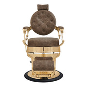 Princeton Gold Barber Chair - Vintage Brown DIR