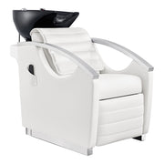 Bella V Reclining Massage Salon Backwash Chairs White DIR