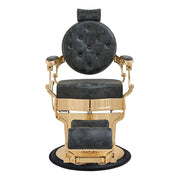 Princeton Gold Barber Chair - Vintage Black DIR