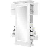 Adonis Single LED Lighted Styling Station White DIR