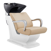 Beckman Shampoo Backwash Unit with Adjustable Seat Beige DIR