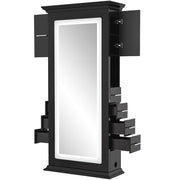 Adonis Single LED Lighted Styling Station Black DIR
