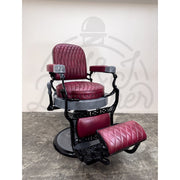 Vintage Koken Barber Chair - Nardo Gray on Black