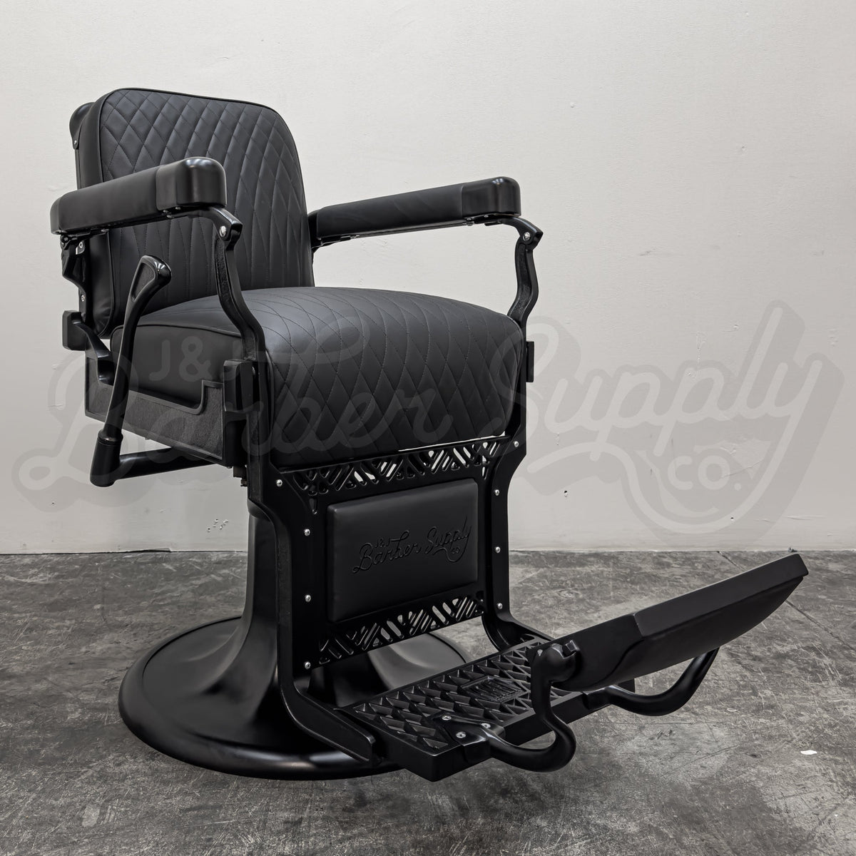 Vintage Koken Barber Chair - Black on Black