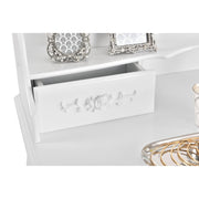 White MIRA Dressing Table with 4 drawers mirror + stool
