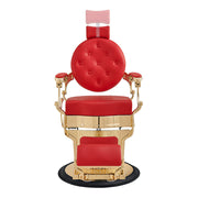 Princeton Gold Barber Chair - Red DIR