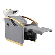 Bella V Gold Reclining Massage Backwash Gray DIR