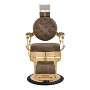 Princeton Gold Barber Chair - Vintage Brown DIR