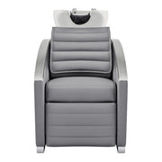 Bella V Reclining Massage Salon Backwash Chairs Gray DIR
