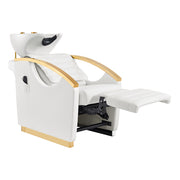 Bella V Gold Reclining Massage Backwash White DIR
