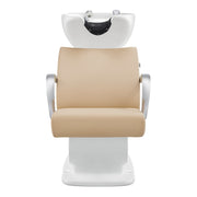 Beckman Shampoo Backwash Unit with Adjustable Seat Beige DIR