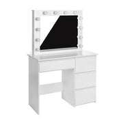 White EVA Dressing Table with LED Illuminated Mirror
