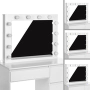 White EVA Dressing Table with LED Illuminated Mirror