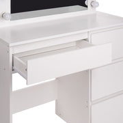 White EVA Dressing Table with LED Illuminated Mirror
