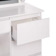 White EVA Dressing Table with LED Illuminated Mirror