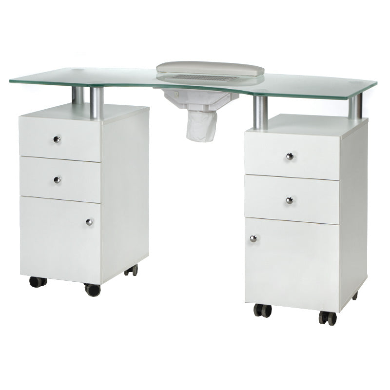 Manicure table with mounting hole BD-3453+O White