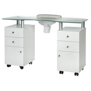 Manicure table with mounting hole BD-3453+O White