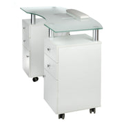 Manicure table with mounting hole BD-3453+O White