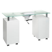 Manicure table with dust extractor hole BD-3425-1+O White