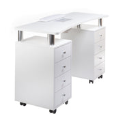 Manicure table with mounting hole BD-3425+O White
