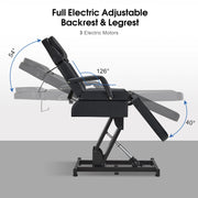 Electric Beauty Bed with 3 Motors, Tattoo Facial Bed for Esthetician , Massage Table for Client 2751