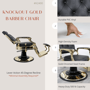 Knockout Gold Barber Chair