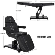 3 Motors Fully Adjustable Electric Facial Bed, Hydraulic Massage Beauty Tattoo Chair with Thick Cushion 2782
