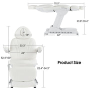 4-Motor Electric Facial Spa Bed with Hand & Foot Control, PU Leather Esthetician Adjustable Massage Table, 440 lbs Capacity 2119