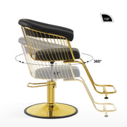 BarberPub Salon Chair 8677 & Backwash Shampoo Chair 8670 Set – Hydraulic Salon Chair with Ceramic Shampoo Bowl