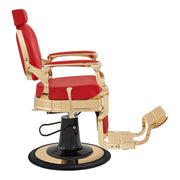 Princeton Gold Barber Chair - Red DIR