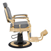 Princeton Gold Barber Chair - Gray DIR