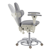 Hazel Ergonomic Microscope Chair - Fully Adjustable Gray DIR