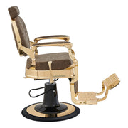 Princeton Gold Barber Chair - Vintage Brown DIR
