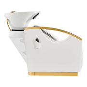 Bella V Gold Reclining Massage Backwash White DIR