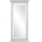 Adonis Single LED Lighted Styling Station Silver Gray DIR