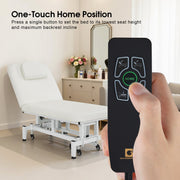 2 Motors Electric Facial Bed with Adjustable Height & Backrest, Rolling Message Tattoo Chair 2750