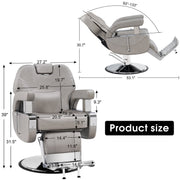 BarberPub Reclining Barber Chair, All Purpose Hydraulic Salon Chair for Barbershop 9206