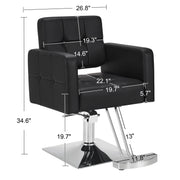 BarberPub Salon Chair 9468 & Backwash Shampoo Chair 9309 Set – Brown Hydraulic Barber Styling Chair with Ceramic Hair Wash Bowl