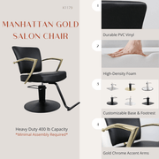 Manhattan Gold Salon Chair