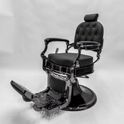 ATLAS 2.0 Black Chrome Vintage Style Barber Chair