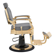 Princeton Gold Barber Chair - Gray DIR