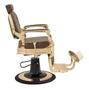 Princeton Gold Barber Chair - Vintage Brown DIR