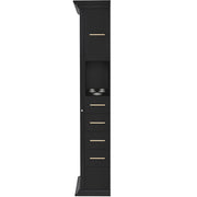 Adonis Single LED Lighted Styling Station Black DIR