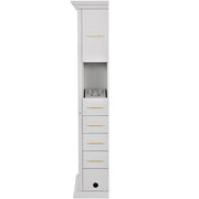 Adonis Single LED Lighted Styling Station Silver Gray DIR